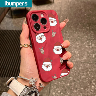 ibumpers Ốp Lưng iPhone Cute Giáng Sinh Ông Già Màu Đỏ Ốp Điện Thoại Dày Dặn Silicon Mềm Chống Sốc Chống Bẩn Cho Iphone 16 15 14 12 13 11 Pro Max IP 7 8 Plus X XS XR
