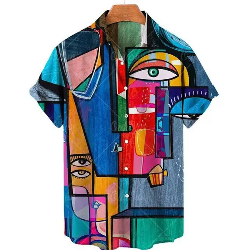 Fashion Milu deer Snowman Men's Oversized Long Sleeve Shirt 3D Christmas Holiday Print