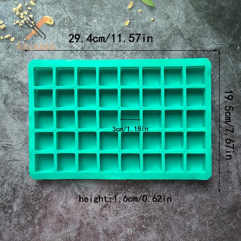 Rrlnmd 40 Sâu Răng Vuông Khuôn Silicon Cho DIY Caramel Kẹo Sô Cô La Truffles Thạch Khay Đá Khuôn Bánh Nướng Trang Trí Dụng Cụ MỚI