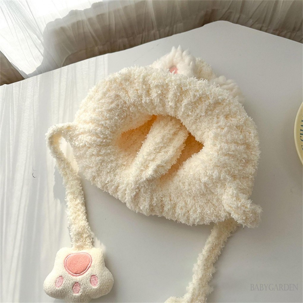 / / -Kids Mũ Mùa Đông Mềm Mại Dễ Thương Mũ Sang Trọng Ấm Áp Mũ Mùa Đông Có Tai Cho Trong Nhà Ngoài Trời