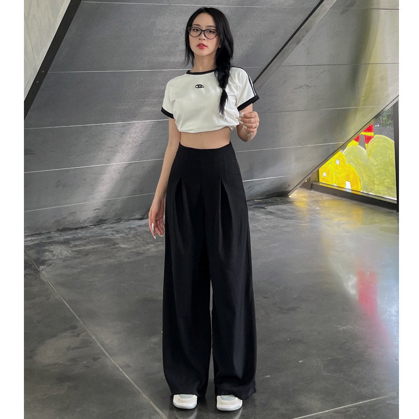 {37-88kg}Quần Vải Ống Rộng 95cm và 107cm, Quần Ống Suông Big Size Gen Eo Phong Cách Hiện Đại, Năng Động