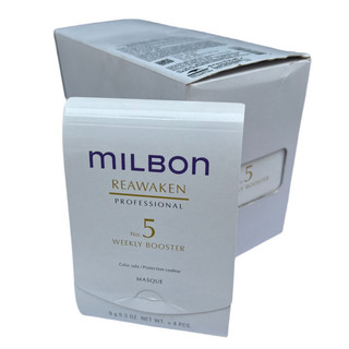 Hộp kem dưỡng tăng cường độ ẩm, độ bóng cho tóc lão hóa Milbon Reawaken No5 Weekly Booster Masque 10x4x9g [ TN ]