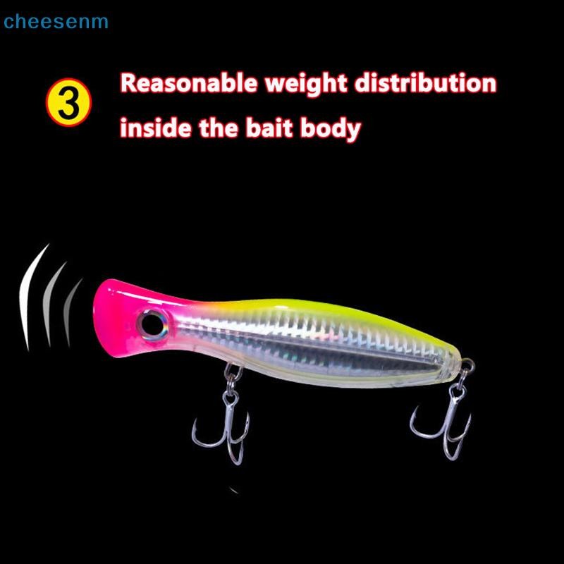 Cheenm Big Popper Wobbler Mồi Câu Cá Floag Mồi 12cm 40g Topwater Mồi Whopper Nước Mặn Isca Nhân Tạo Pike Giải Quyết VN