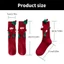 Treeling Giáng Sinh Kỳ Nghỉ Tất Mới Lạ 3D Ông Già Noel Mũ Từ Tính Cặp Đôi Cầm Tay Tất