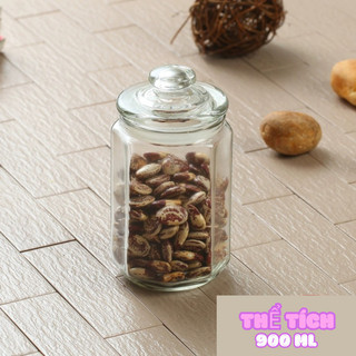 Hủ thủy tinh cao cấp nắp thủy tinh, hủ thủy tinh 380ml,550ml,900ml,1500ml,2000ml,3000ml
