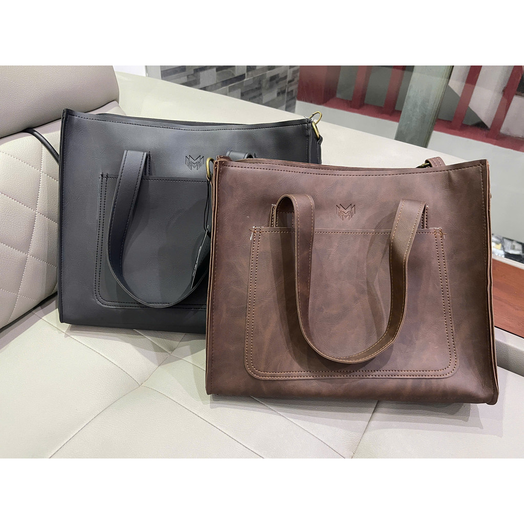 Túi quai xách laptop 16 inch FOX M.E.N đen nâu [DEAL SẬP SÀN]