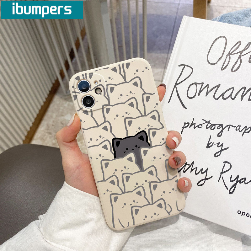 ibumpers Ốp lưng Iphone Cute Hài Hước Mèo In Hình Ốp Điện Thoại Mỏng Silicone Mềm Chống Bẩn Chống Sốc Cho Iphone 15 14 12 13 11 Pro Max IP 7 8 Plus Iphon X XS XR Xs Max