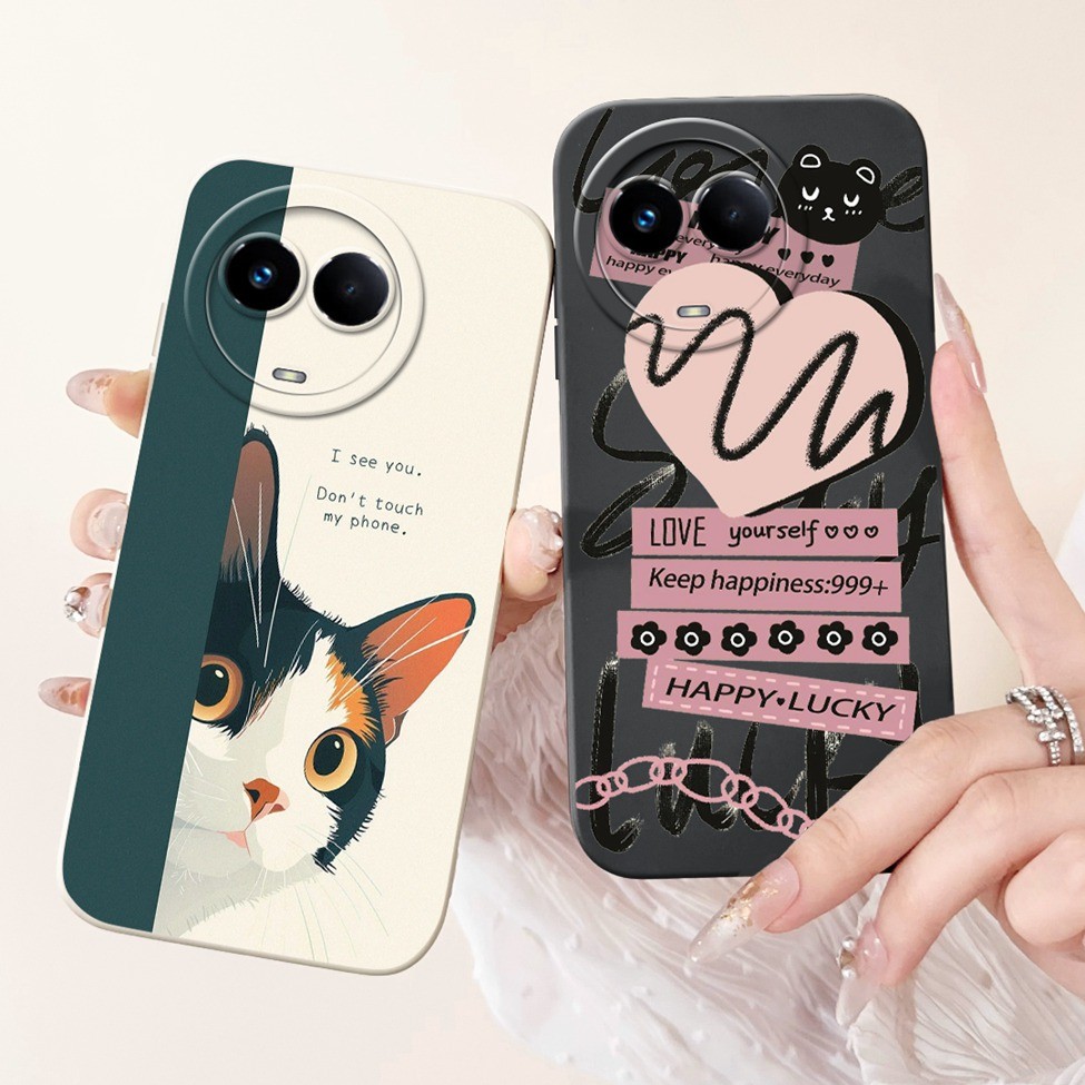 Dành Cho Realme V50 RMX3783 Ốp Lưng V50s RMX3781 Thẩm Mỹ Mèo Dễ Thương Thời Trang Ngộ nghĩnh Mát Silicon Ốp lưng Cho Realme V50s Ốp Lưng Chống Sốc