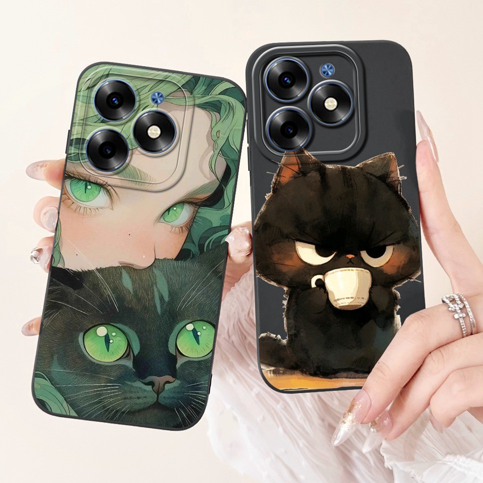 Dành Cho Tecno Spark Go 2024 BG6 Ốp Lưng Gấu Trúc Thỏ Hoạt Hình Vỏ Điện Thoại Silicon Mềm Mờ Tecno Spark 20C 20 KJ5 Vỏ BG7 BG6 POP 8 Vỏ
