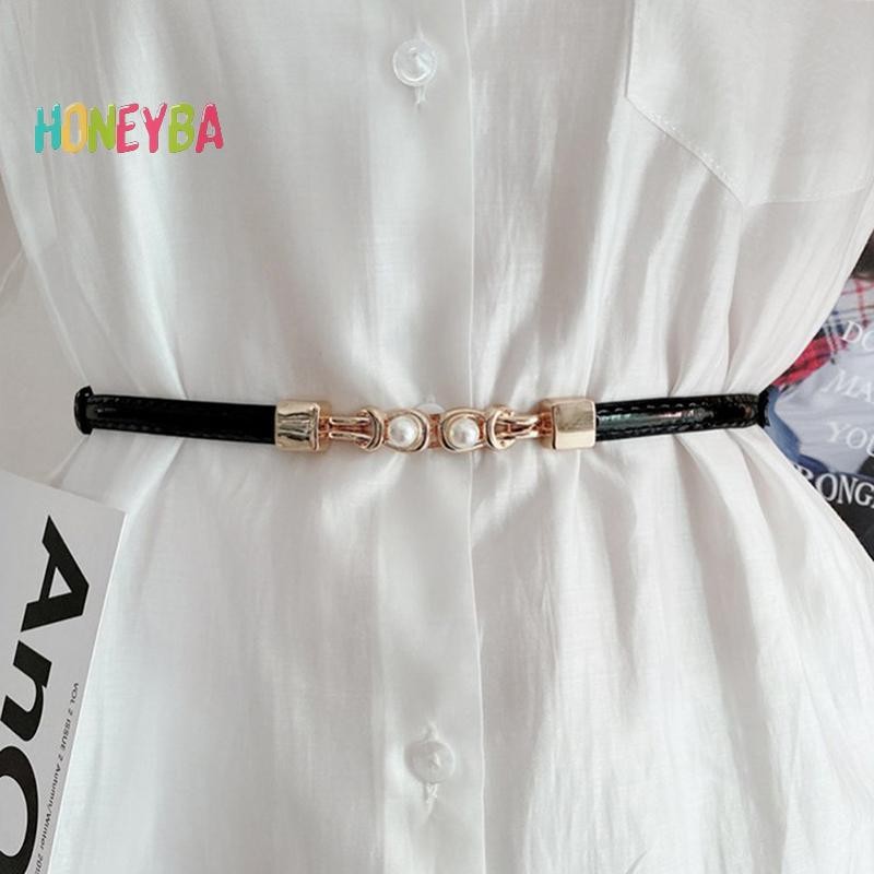 < Honeyba > Thắt Lưng Mỏng Có Thể Điều Chỉnh Cho Nữ Thời Trang Thiết Kế Phong Cách Skinny Áo Khoác Đầm Thắt Lưng Nữ