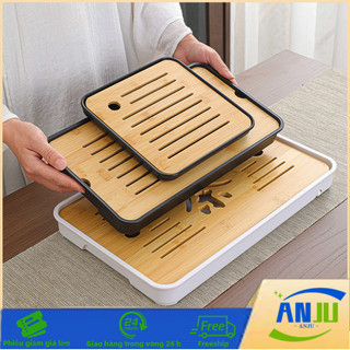 Khay Trà Tre Cao Cấp, Khay Đựng Trà Đạo Hun Khói Có Khay Đựng Nước, Tiện Lợi Cho Bàn Trà