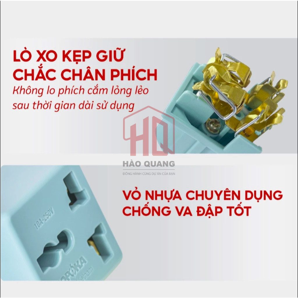 Phích Cắm Đa Năng SOPOKA - Chuyển Đổi 3 Chấu Sang 2 Chấu Hàng Việt Nam Chất Lượng Cao