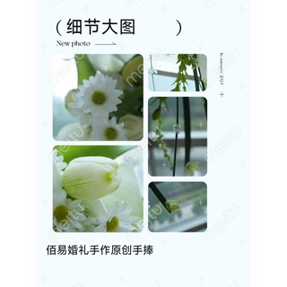 Bó hoa cưới bó hoa thác nước calla lily  phong cách Hàn quốc sang trọng CEVERIA C0266