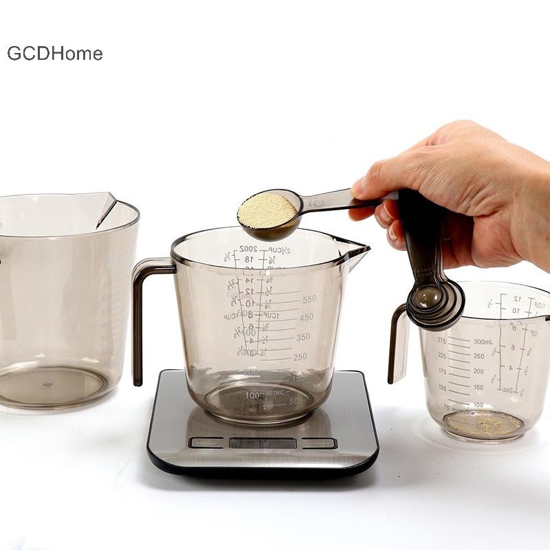 Gcdhome 1 Cái Nướng Chất Lỏng Cốc Đo Cân Cốc Nhựa Đo Âm Lượng Cốc Nhà Bếp Dụng Cụ Nướng Bánh 150 / 300 / 600 / 1000ml HOT