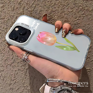 ibumpers Ốp Điện Thoại iPhone Thanh Lịch Phong Cách Hoa Tình Yêu Họa Tiết Cho IPhone 16 15 14 12 13 11 Pro Max Ốp Lưng IMD Cứng Và Nhẵn
