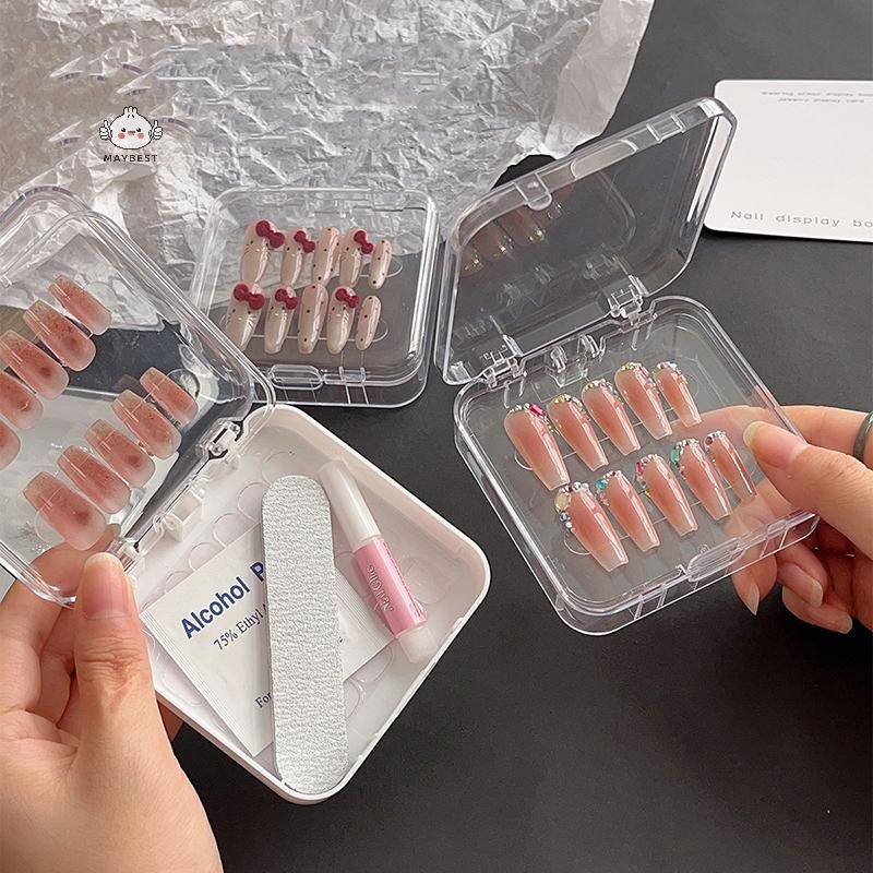 Maybest Hộp Đựng Móng Tay Hai Lớp Trống Để Đóng Gói Hộp Hình Vuông Bán Buôn Đầu Móng Tay Bấm Vào Bao Bì Móng Tay Doanh Nghiệp Nhỏ {VN}