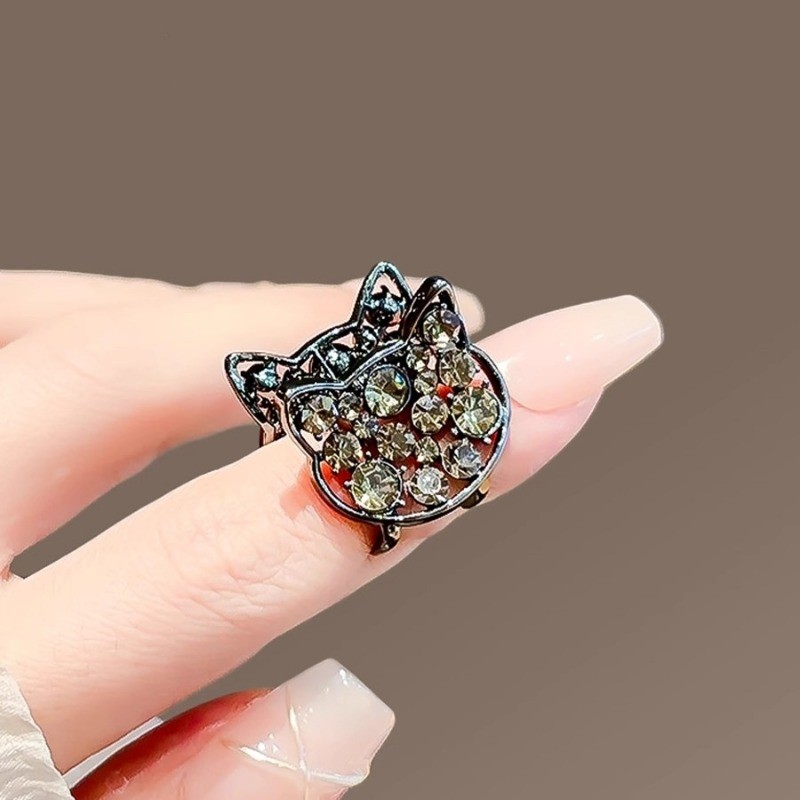 MAUROPOLI Kẹp Tóc Mèo Kim Cương Giả Dễ Thương Nhật Bản Nữ Kích Thước Nhỏ Lấy Cô Gái Nổ Bên Trước Gãy