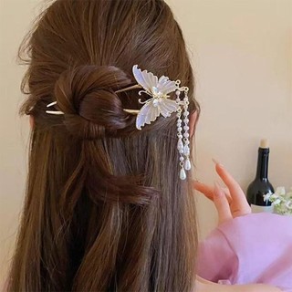 Que Tóc ASDFGER, Mặt Dây Chuyền Truyền Thống Kẹp Tóc Hình Chữ U, Vintage Hợp Kim Trung Quốc Tua Rua Hoa Bun Dụng Cụ Updos Mũ Đội Đầu Dành Cho Nữ