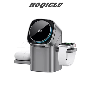 15W Qi2 3 trong 1 sạc nhanh cảm ứng đầy đủ thế hệ thứ hai tự động xoay đồng hồ tai nghe sạc không dây Bộ sạc không dây