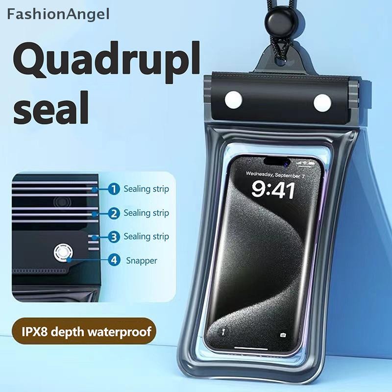 Ốp điện thoại chống nước trong suốt FashionAngel Màn hình cảm ứng Túi kín bơi lặn Vỏ điện thoại VN