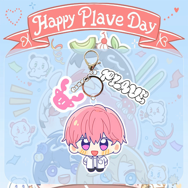 Happy Plave Day Acrylic Móc Khóa Photocard Business ID Học Sinh Thẻ POP UP Móc Chìa Khóa Trong Suốt Móc Khóa YEJUN NOAH BAMBY EUNHO HAMIN Idol Móc Khóa YM