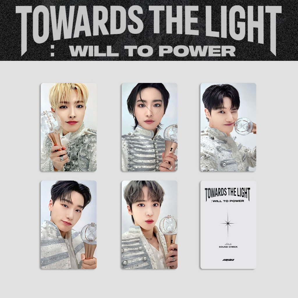 4-8 chiếc ATEEZ Hướng tới ánh sáng sẽ cấp nguồn Photocards THẾ GIỚI SẴN VÀNG GIỜ Phần.2 Bưu thiếp chống nước Hongjoong Seonghwa Yunho Ảnh Kpop Lomo Cards YM
