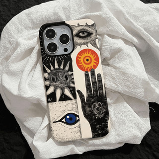Ốp lưng Sun Strange Eye 2 trong 1 cho Apple 16 Pro Max iPhone 15 Dual Layer 14 Pro Film 13 / 12 / 11 Pro Max 7 / 8p Xs Max Vỏ bảo vệ chống sốc