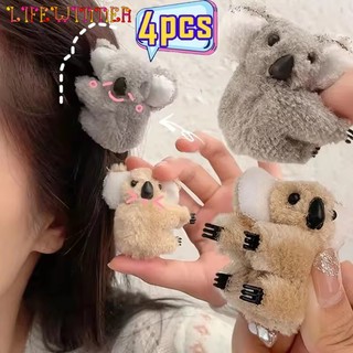 [Thời trang] Kẹp móng vuốt tóc Koala sang trọng siêu mềm | Kẹp Tóc Side Bangs Cho Bé Gái, Phụ Kiện Tóc Thời Trang 1 / 2 / 4 Gói Có Túi Bảo Quản