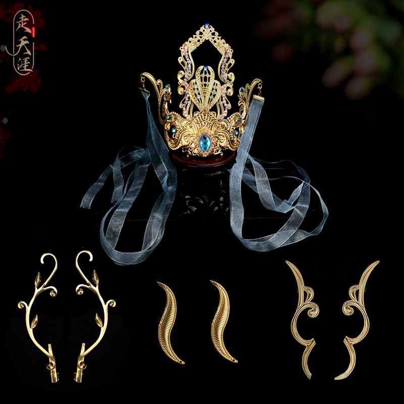 ✨Phong Cách Cổ Nam Tóc Thái Phụ Kiện Tóc Vàng Bạc Cổ Tích Tóc Vương Miện Top Thái Phong Cách Trung Quốc Kẹp Tóc Nam Nữ Võ Thuật Phim Truyền Hình Mũ Đội Đầu 25.4.28