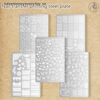[savemoneyeveryday] Tấm dập móng tay cỡ lớn 9,5X14,5cm Hoa hình con rắn Mẫu nghệ thuật làm móng cho giấy nến trang trí móng tay DIY [vn]
