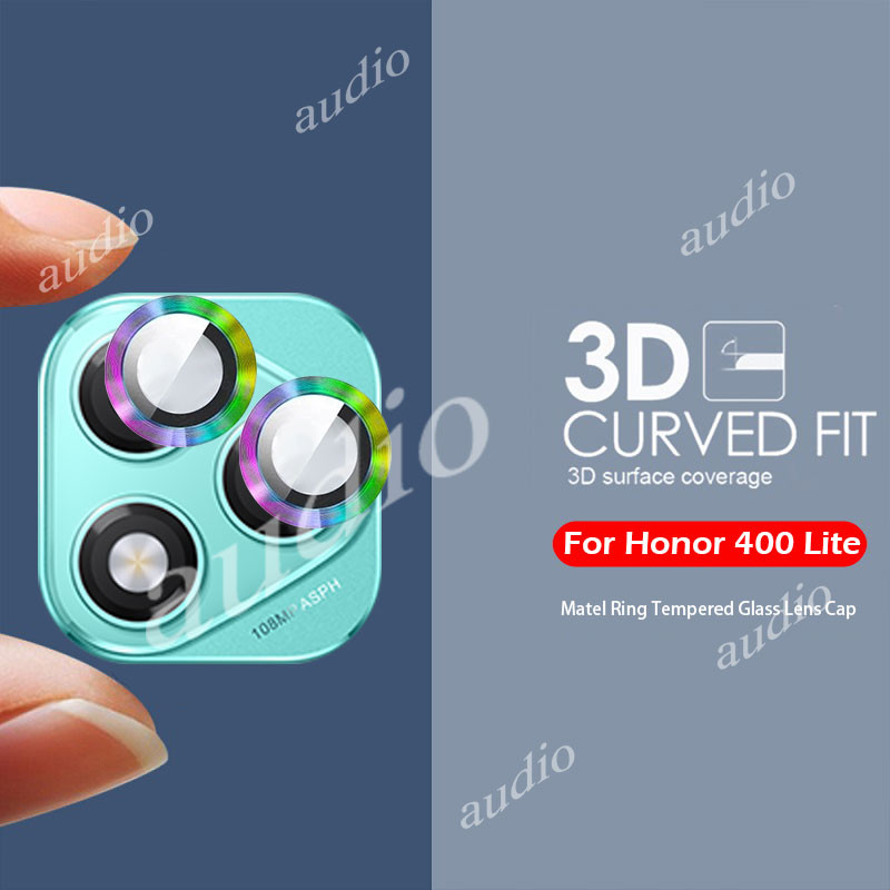 Kính cường lực bảo vệ ống kính máy ảnh kim loại Honor X8d 4G cho HONOR 400 Lite Honor 400Lite HonorX8d 4G 5G Vòng kim loại trong suốt Bảo vệ ống kính máy ảnh Kính cường lực cho Honor400 Lite 5G