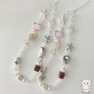 【Chamvn】 cao cấp Dây đeo điện thoại Island Sweetheart đơn giản  thời trang  đính hạt