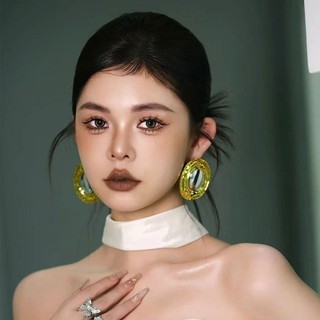 Bông tai hình bầu dục thời trang và cổ điển