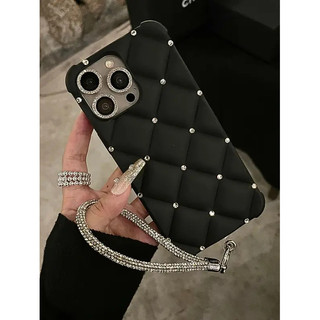 Ốp lưng điện thoại Ốp lưng kim cương thiết kế sang trọng cho Iphone 15 Pro Max 16 Ốp lưng điện thoại có dây đeo sáng bóng lấp lánh cho Iphone 13 11 12 Pro 14 8czb
