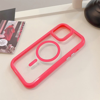 Ốp Điện Thoại Trong Suốt Từ Tính Acrylic Cho IPhone 16 15 15pro Max 13 Mini 14 14pro 14max 12 11 Pro Max IX XR SE2 Plus Bìa Cứng P8
