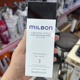 Xịt dưỡng tạo kiểu tóc nhẹ nhàng khô thoáng cho tóc MILBON TEXTURIZING SEA MIST 3  190ml [ TN ]