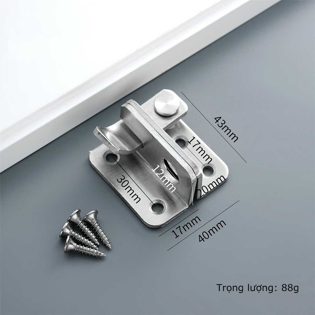 Then Cài Cửa, Chốt Khóa Cửa Vật Liệu Bằng Inox Bền Bỉ Và Chắc Chắn