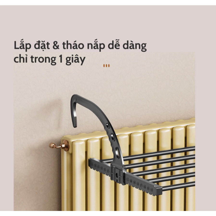 Giá Phơi Giày Đa Năng Treo Ban Công, Kệ Phơi Đồ Có Thể Kéo Rộng, Gấp Gọn