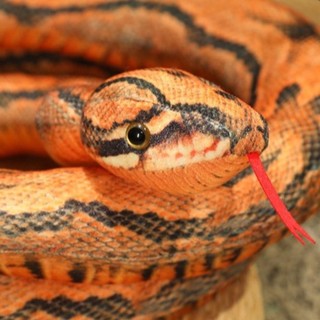 Đồ chơi nhồi bông bằng Python nhân tạo RISEDOT, Đồ chơi rắn khổng lồ 110 / 160cm màu xanh lá cây màu vàng, Giả mô phỏng vui nhộn Động vật nhồi bông Búp bê Bò sát giả vờ