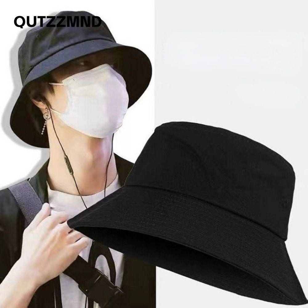 Qutzzmnd Mũ Xô, Mũ Đi Biển Vành Lớn Hai Mặt, Mùa Xuân Mùa Hè Chống Nắng Có Thể Gập Lại Di Động Người Cá Mũ Nam Nữ