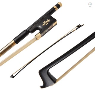 4 / 4 Violin Fiddle Nơ Sợi Carbon Tròn Dính Gỗ Mun Ếch Đuôi Ngựa Tóc Cân Bằng Tốt