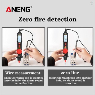 Aneng A3004 Đồng hồ vạn năng bút kỹ thuật số Phạm vi tự động NCV AC / DC Vôn kế Ampe kế Ohmmeter Đồng hồ đo điện trở với điện dung Kiểm tra Diode Báo động liên tục Màn hình LCD có đèn nền có giữ dữ liệu F