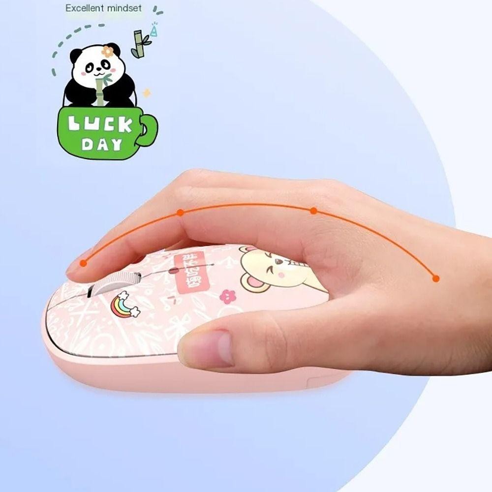 Chuột không dây SIMPLEAID, Chuột Bluetooth 5.0 2.4Ghz, Chuột máy tính Mini im lặng hoạt hình Văn phòng