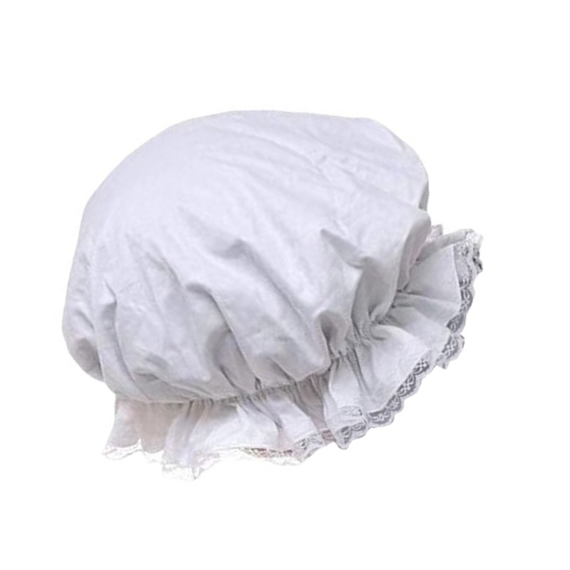 Vic Người Giúp Việc Bonnet Satins Xù Vành Tinh Tế Ren Cho Nữ Halloween Cosplay Mũ Phụ Kiện