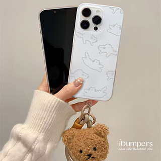 ibumpers Ốp Điện Thoại iPhone Playful Đơn Giản Họa Tiết Mèo Ốp Lưng Trong Suốt Nhám Mờ Chống Bẩn Chống Sốc Cho IPhone 16 15 14 12 13 11 Pro Max IP 7 8 Plus X XS XR