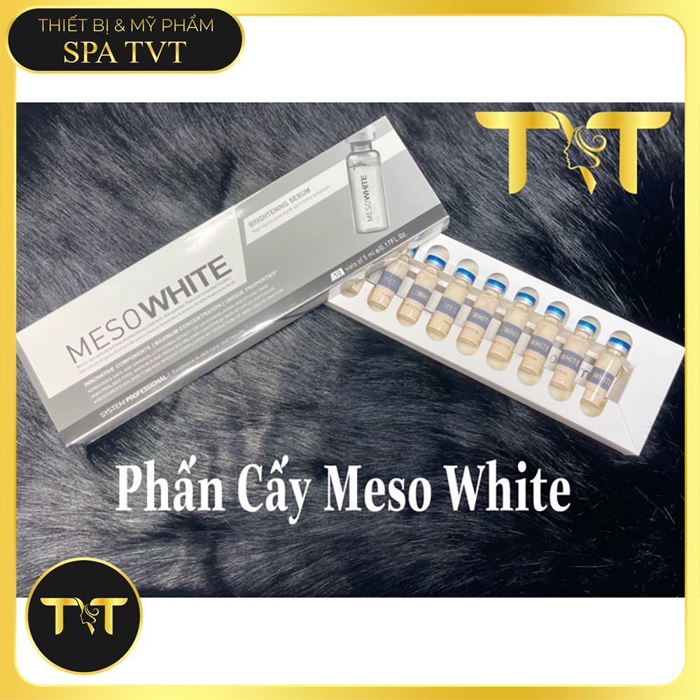 Cấy Phấn Mesowhite, Cấy Phấn Meso White Hàn Quốc, Giúp Da Trắng Mịn, Đều Màu HỘP 10 LỌ X 5ML