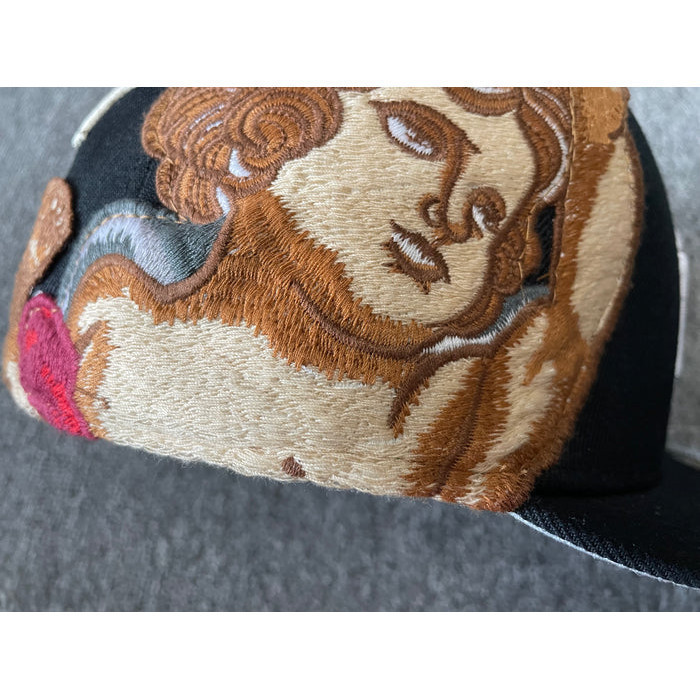 Mới Rra Jon Stan x Los Angeles dodgers đen 59Fifty bên thêu logo thiên thần hoàn toàn đóng mũ bóng chày * * --