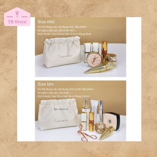 Túi Đựng Mỹ Phẩm Da PU Nắp Nam Châm Twinkle Little Star - Sang Trọng, Tiện Lợi