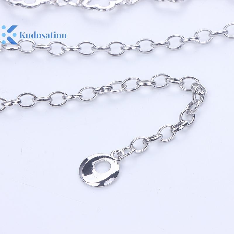 Kudosation Thời Trang Kim Loại Rỗng Hoa Eo Dây Xích Nữ Đầm Áo Sơ Mi Phù Hợp Với Trang Trí Thắt Lưng Cơ Thể Dây Xích