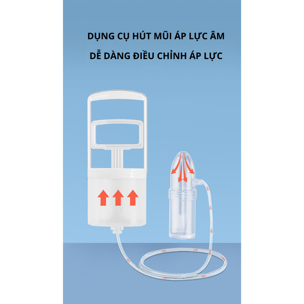 Dụng cụ hút mũi kéo tay thế hệ mới, chất liệu nhựa nguyên sinh, lực hút mạnh an toàn cho bé AMIZIN Me&Be